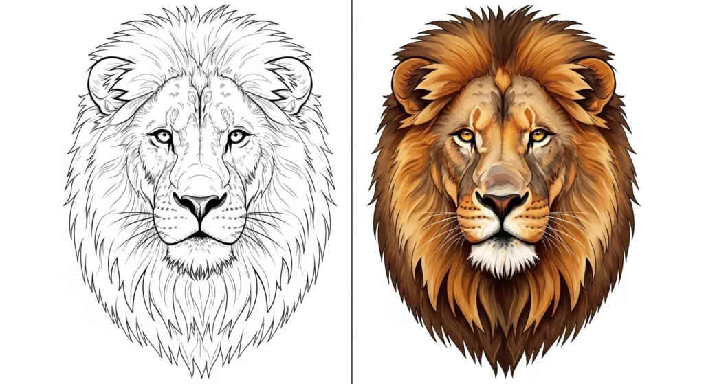 Löwe Ausmalbild