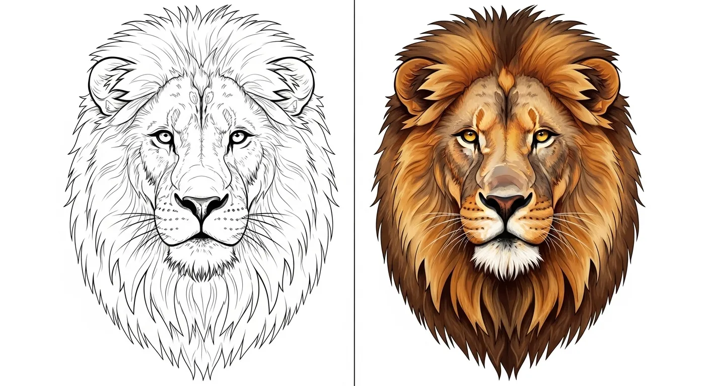 Löwe Ausmalbild Featured Image
