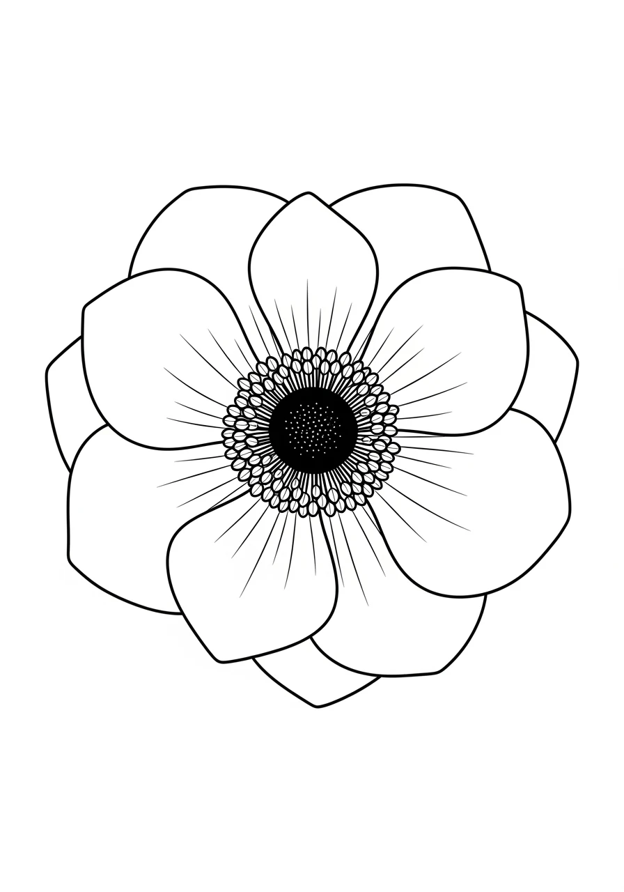 Anemone Ausmalbilder Blumen