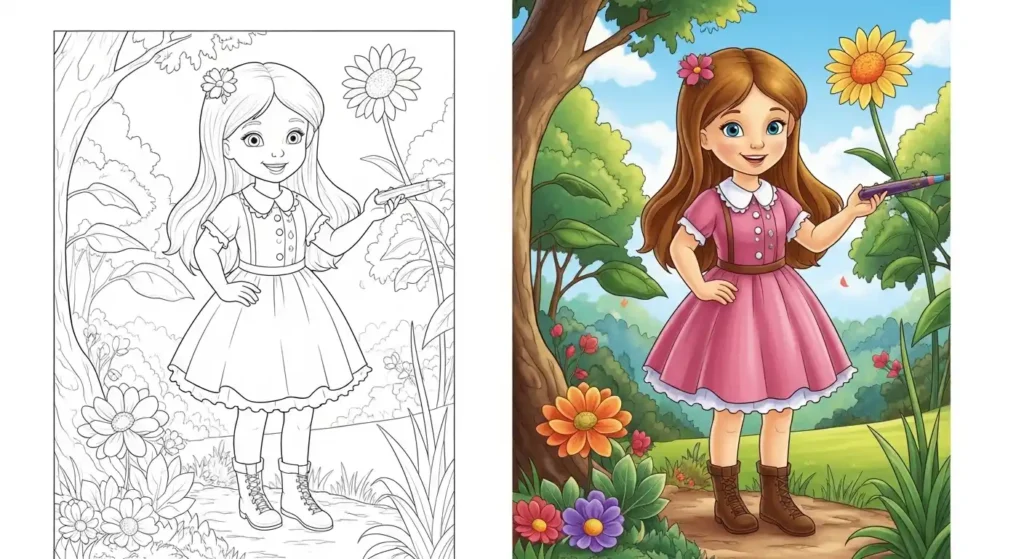 Ausmalbilder Blumen Ausmalbild