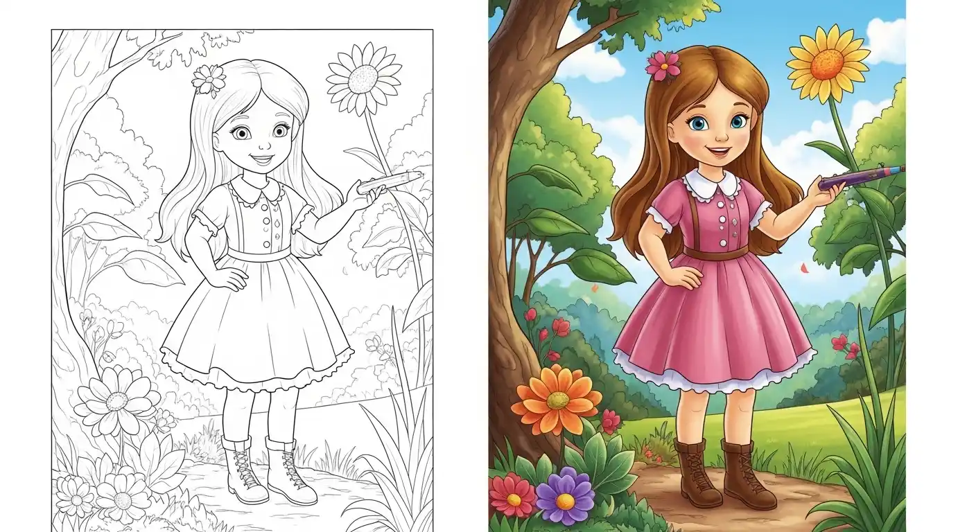 Ausmalbilder Blumen Featured Image