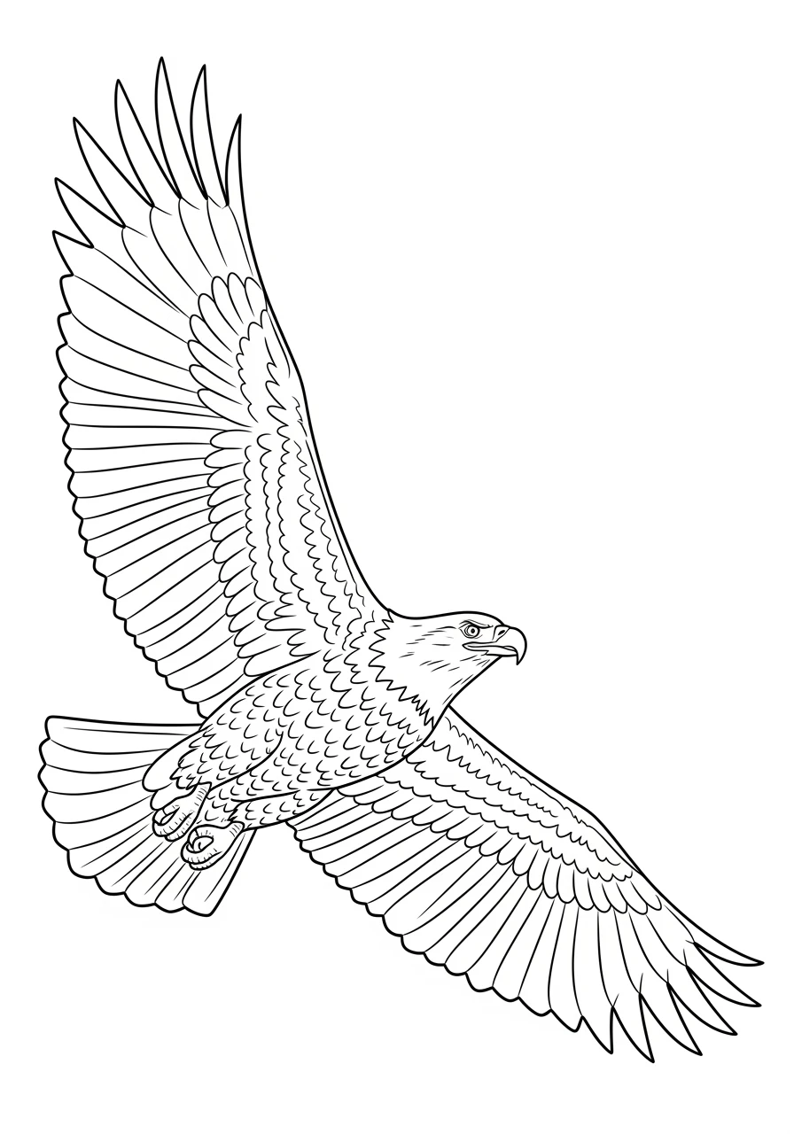 Majestätischer Adler im hohen Flug