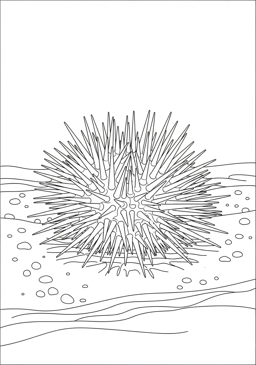 Stacheliger Seeigel am Meeresgrund