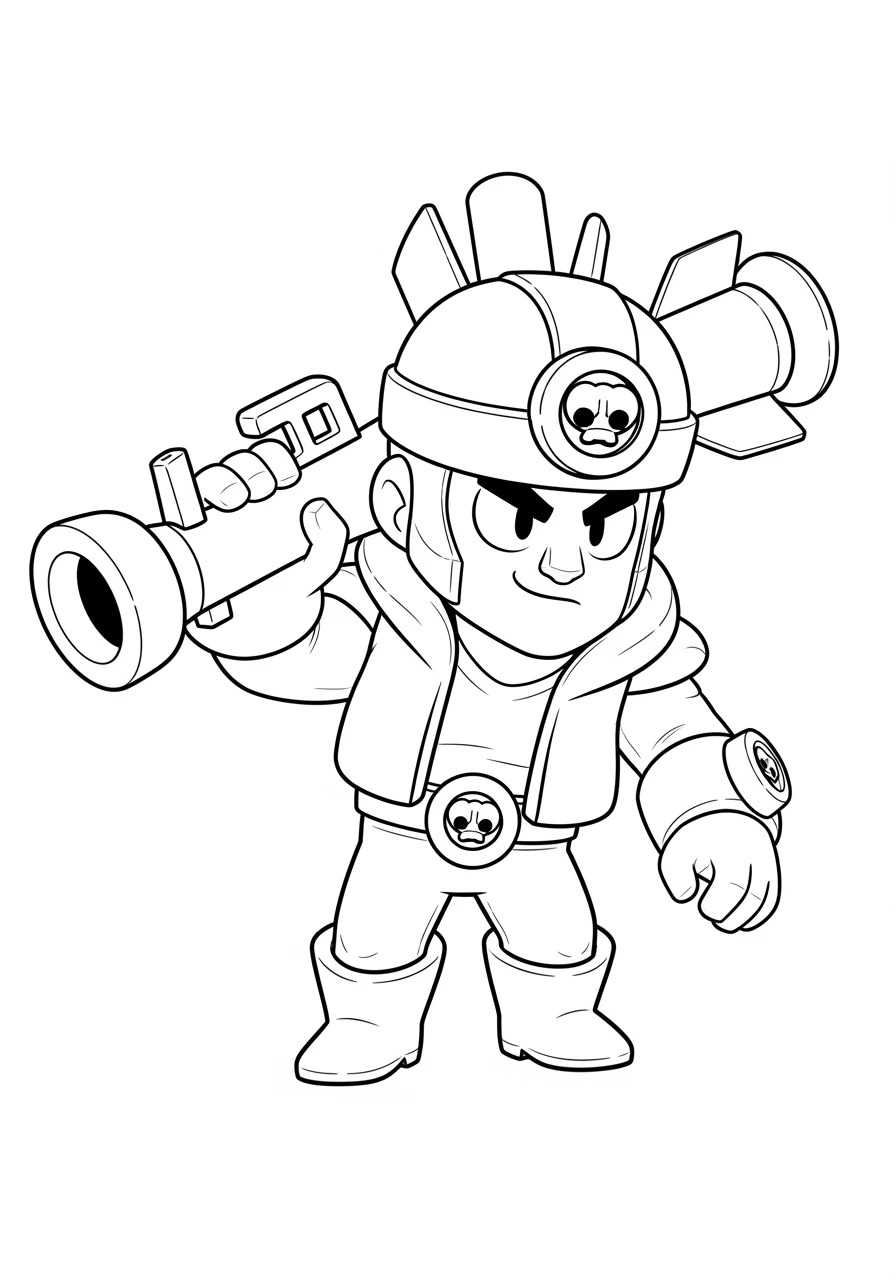 Brock mit seinem Raketenwerfer