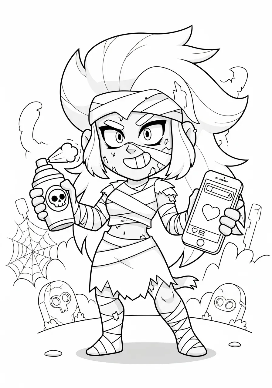 Emz für Brawl Stars Ausmalbilder