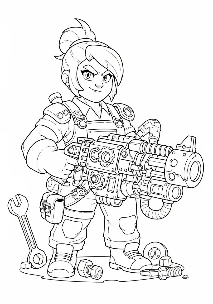 Brawl Stars Ausmalbilder Pam