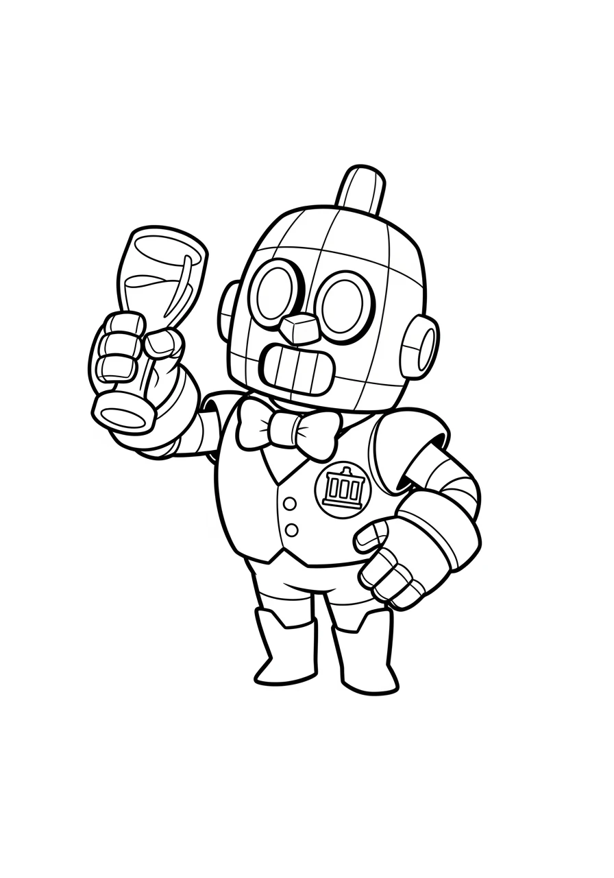 Roboter-Barkeeper Barley aus Brawl Stars