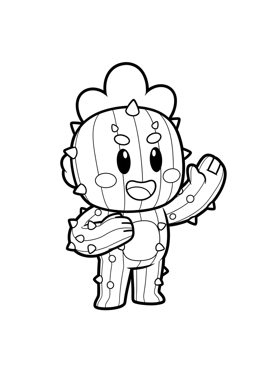 Spike von Brawl Stars winkt