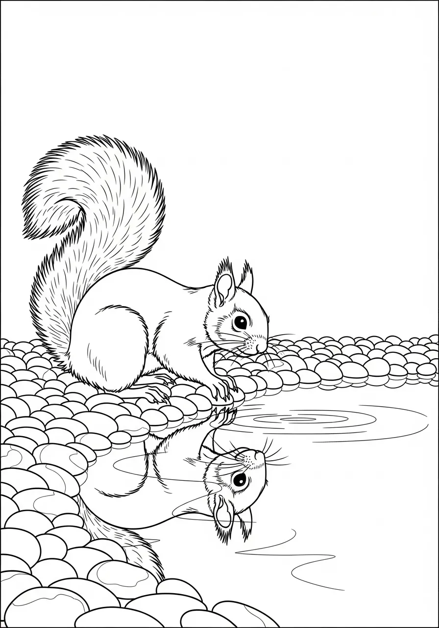 Eichhörnchen am Waldteich