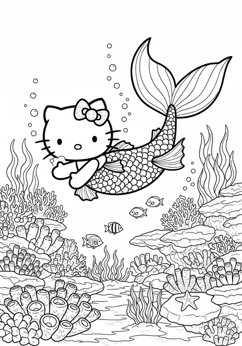 Hello Kitty als magische Meerjungfrau