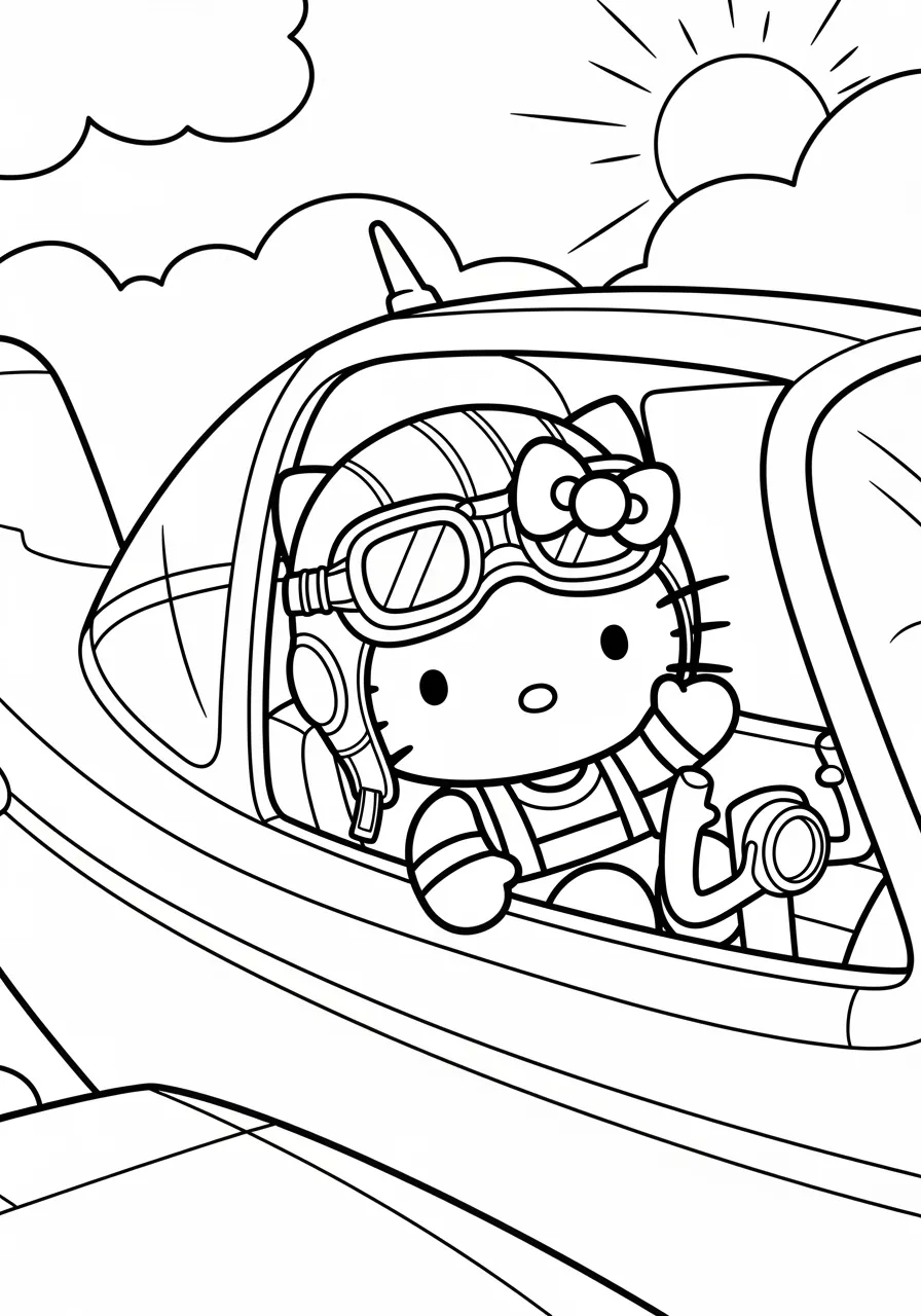 Hello Kitty als Pilotin