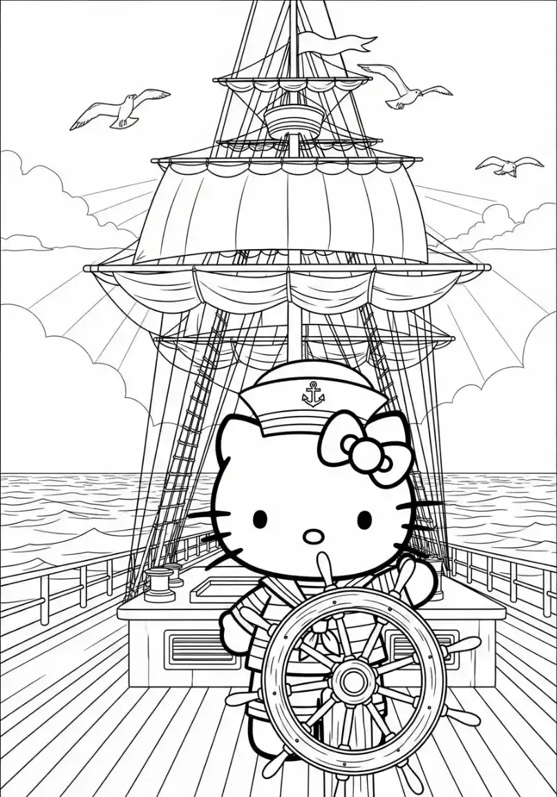 Hello Kitty als kleine Matrosin