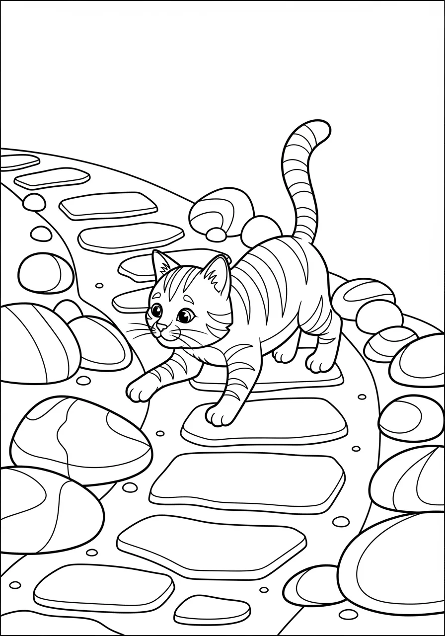 Katze im Steingarten