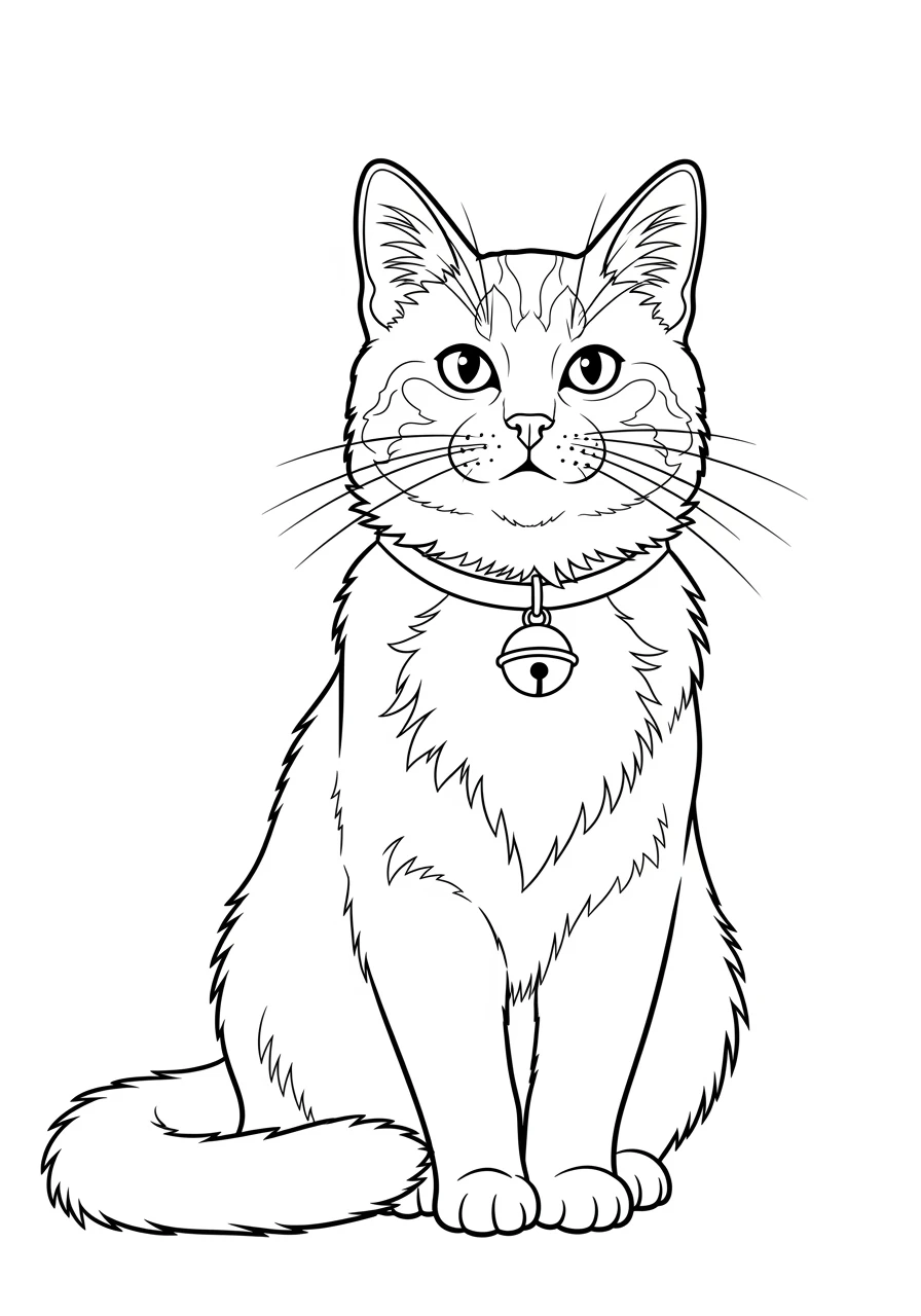 Katze mit Halsband und Glöckchen