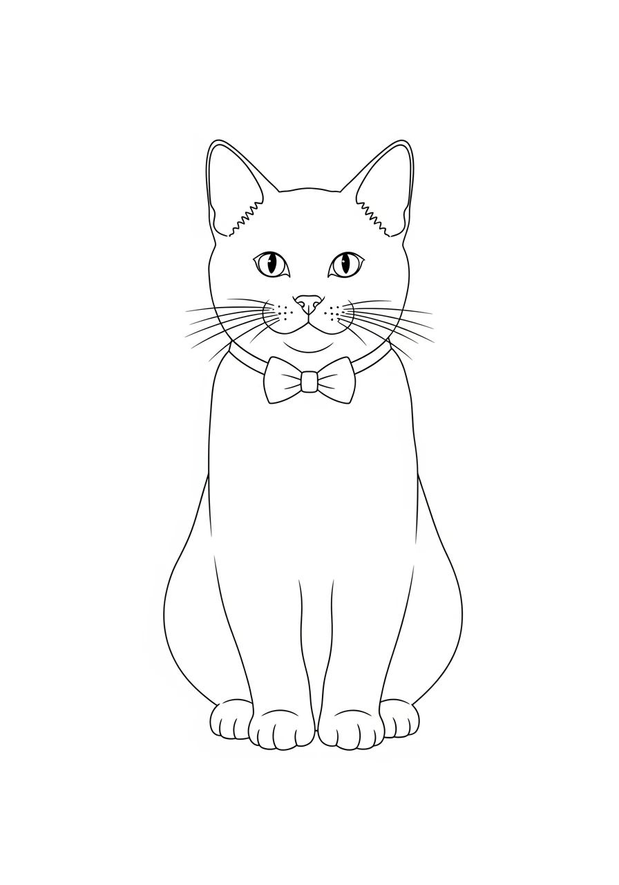 Katze mit kleiner Fliege