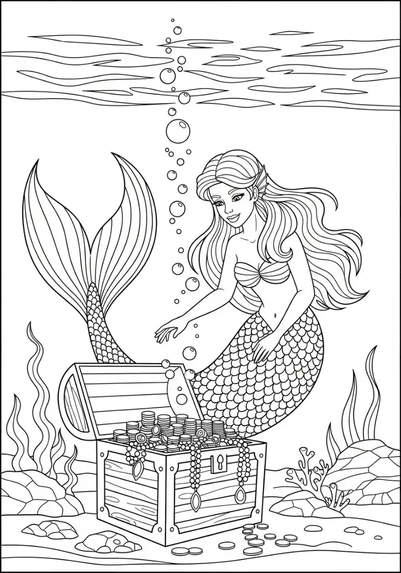 Meerjungfrau und der versunkene Schatz