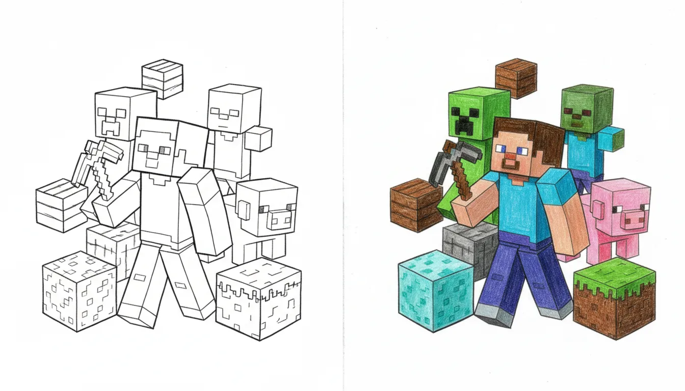 Minecraft Ausmalbilder
