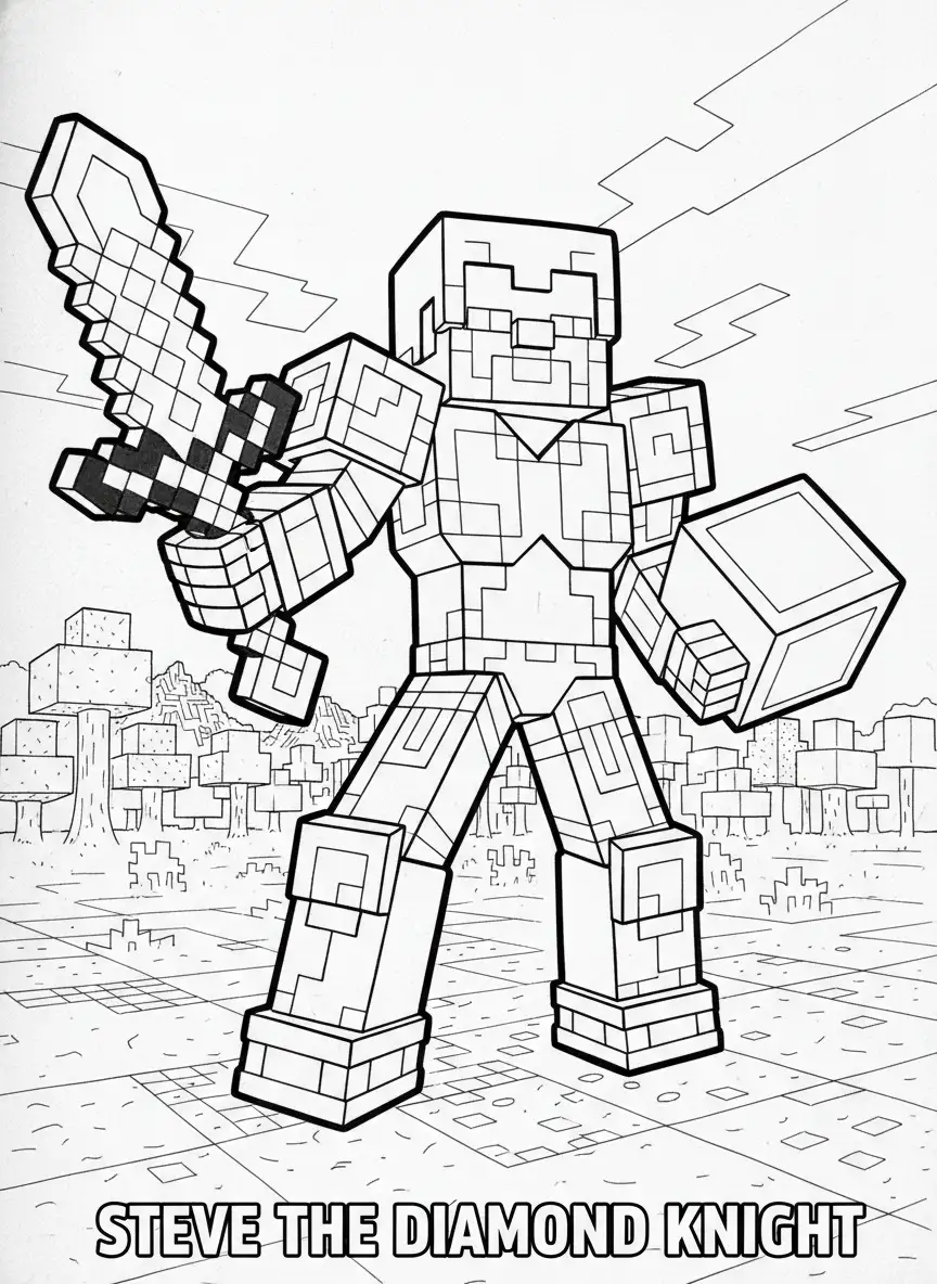 Steve in Minecraft Diamantrüstung