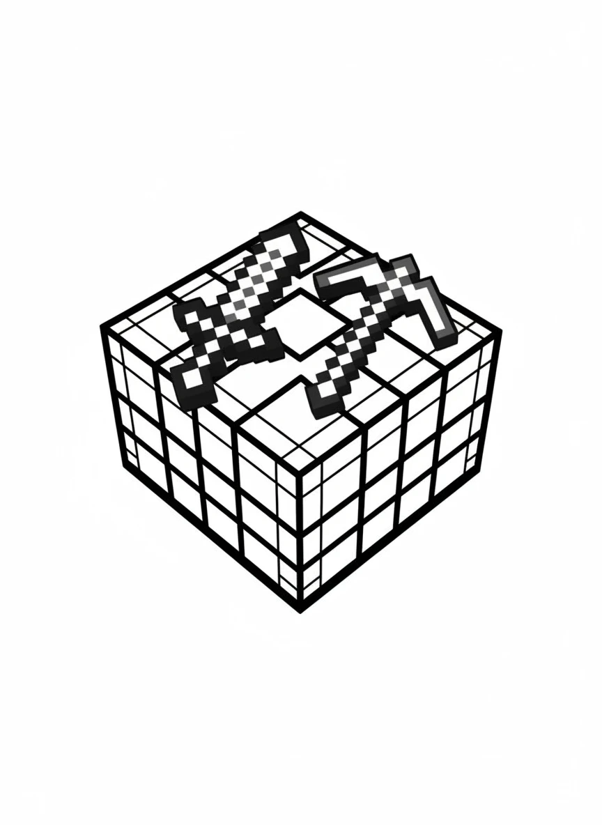 Minecraft Ausmalbilder Werkbank