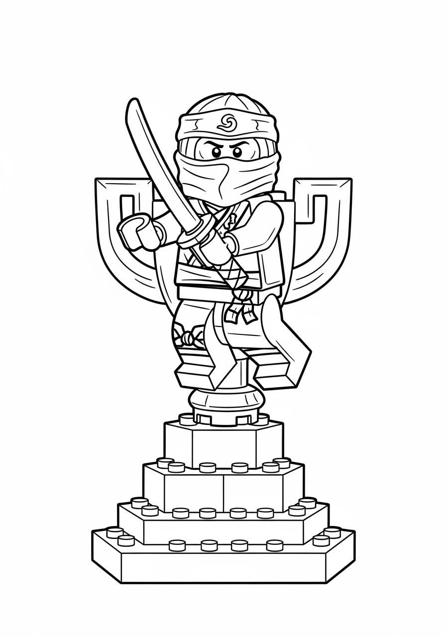 Goldene Lego Ninjago Trophäe