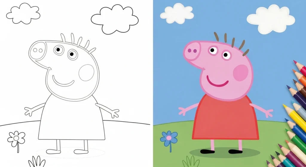 Peppa wutz ausmalbild Ausmalbild