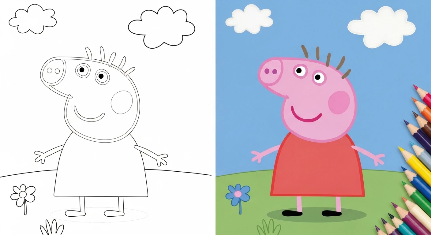 Peppa Wutz Ausmalbild
