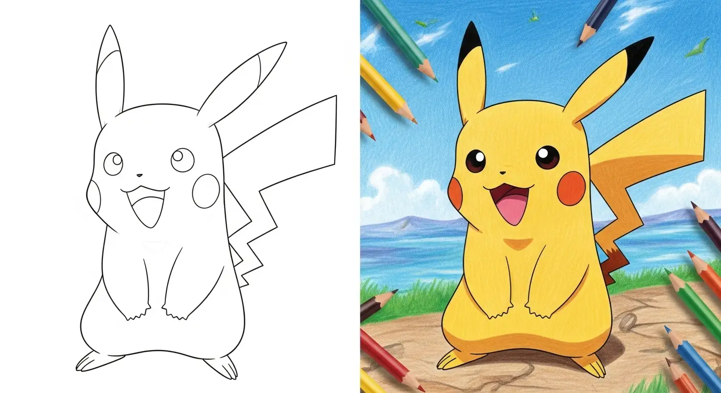 40 Pikachu Ausmalbild Vorlagen