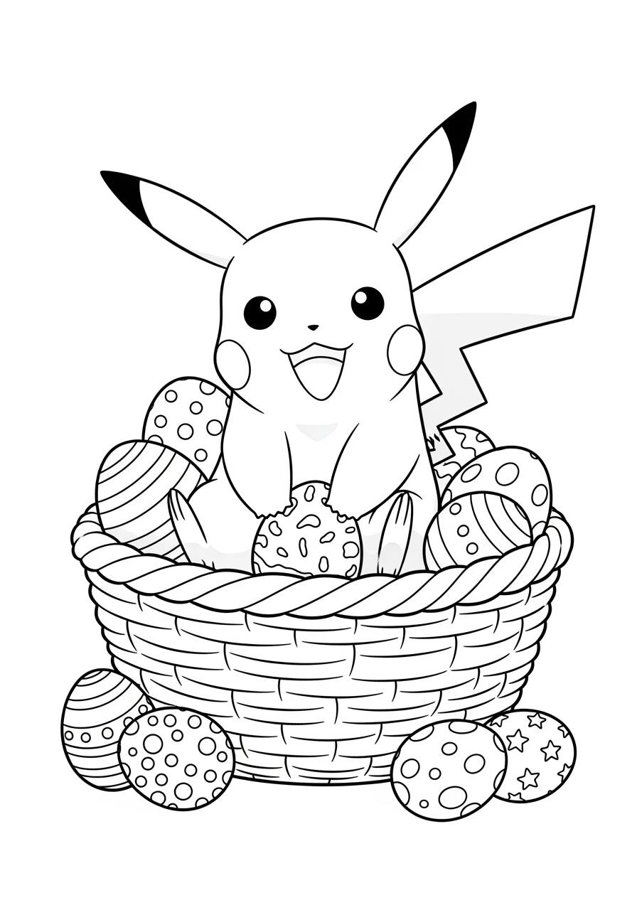 Pikachu im Eierkorb