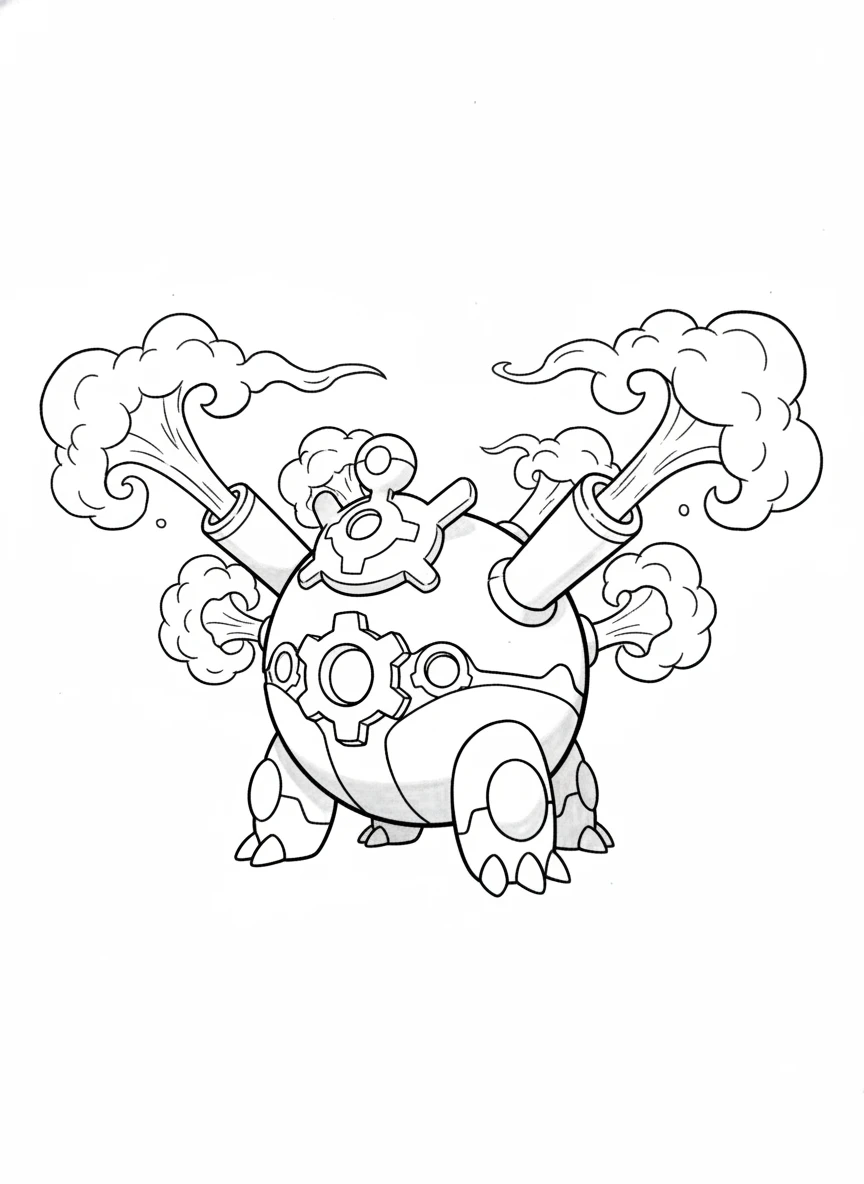 Volcanion schießt heißen Dampf