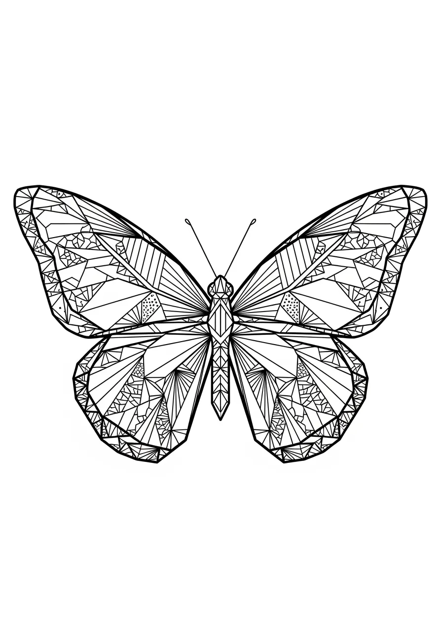 Geometrischer Schmetterling