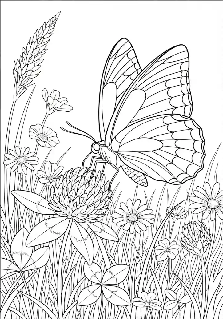 Schmetterling auf der Kleeblüte