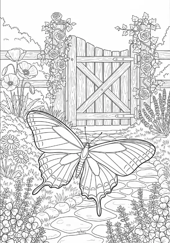 Schmetterling im Bauerngarten