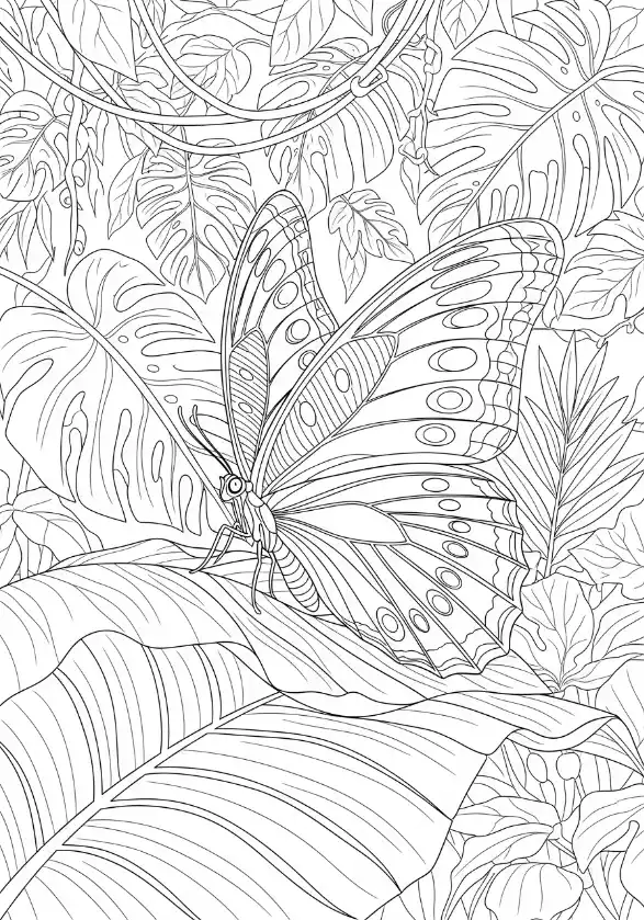 Schmetterling im tropischen Dschungel