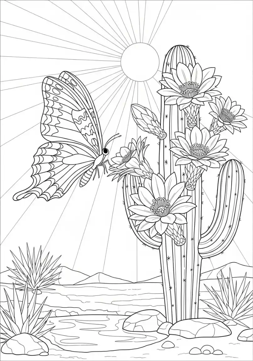 Schmetterling in der Wüstenoase
