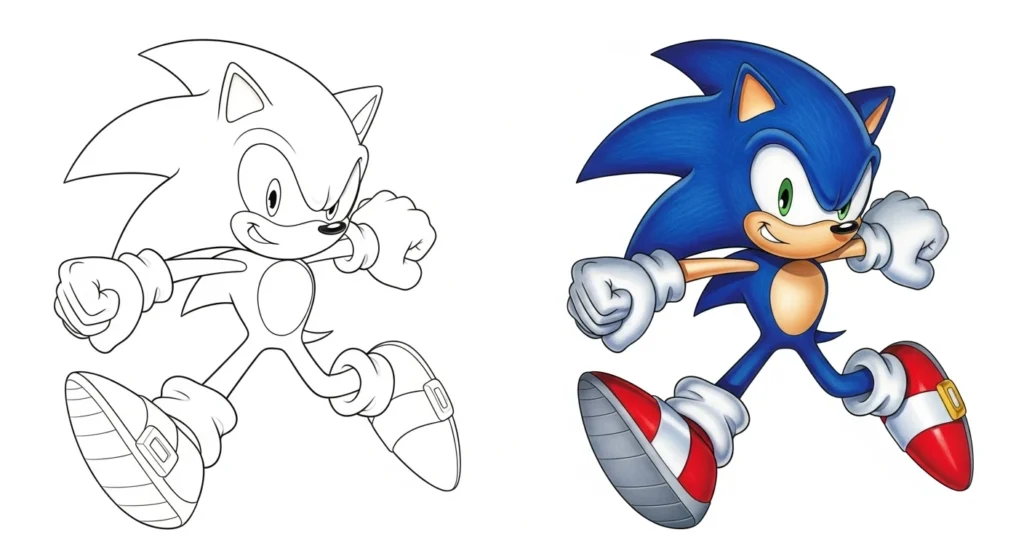Sonic Ausmalbilder Ausmalbild
