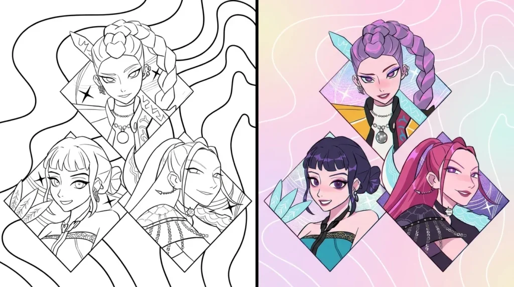 Kpop Demon Hunters Ausmalbilder