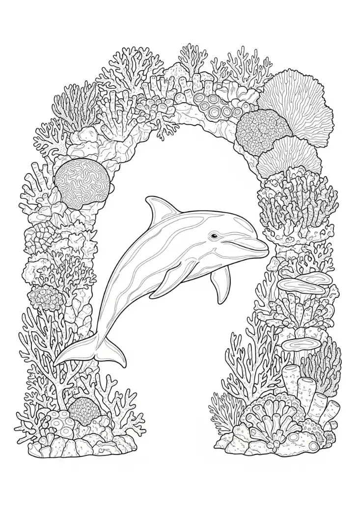 Delfin am Korallenbogen