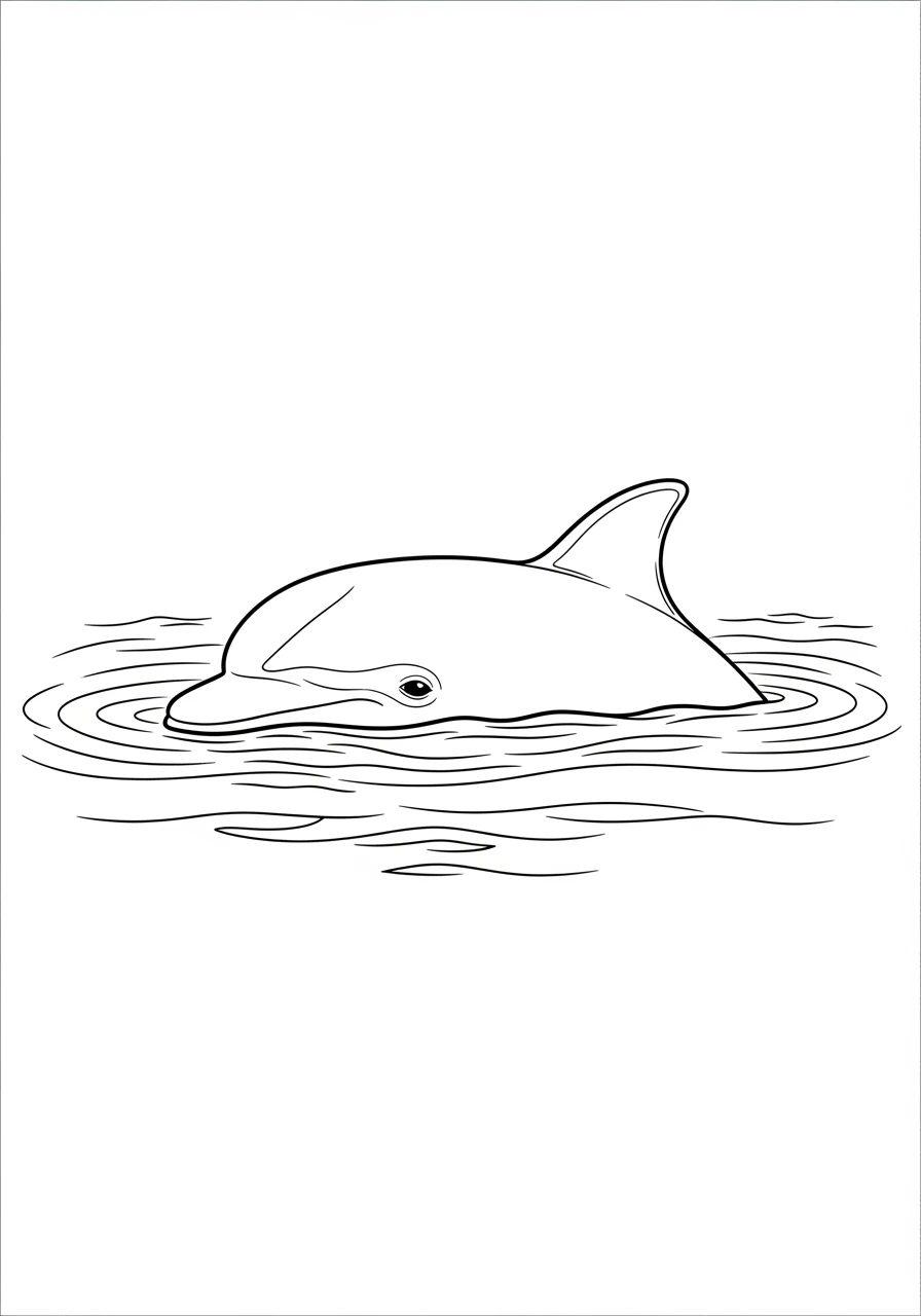 Delfin an der Wasseroberfläche