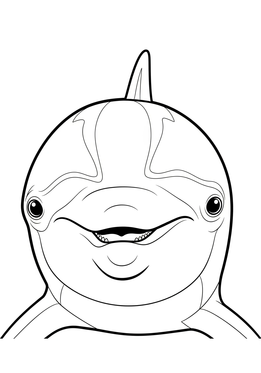 Ein lächelnder Delfin