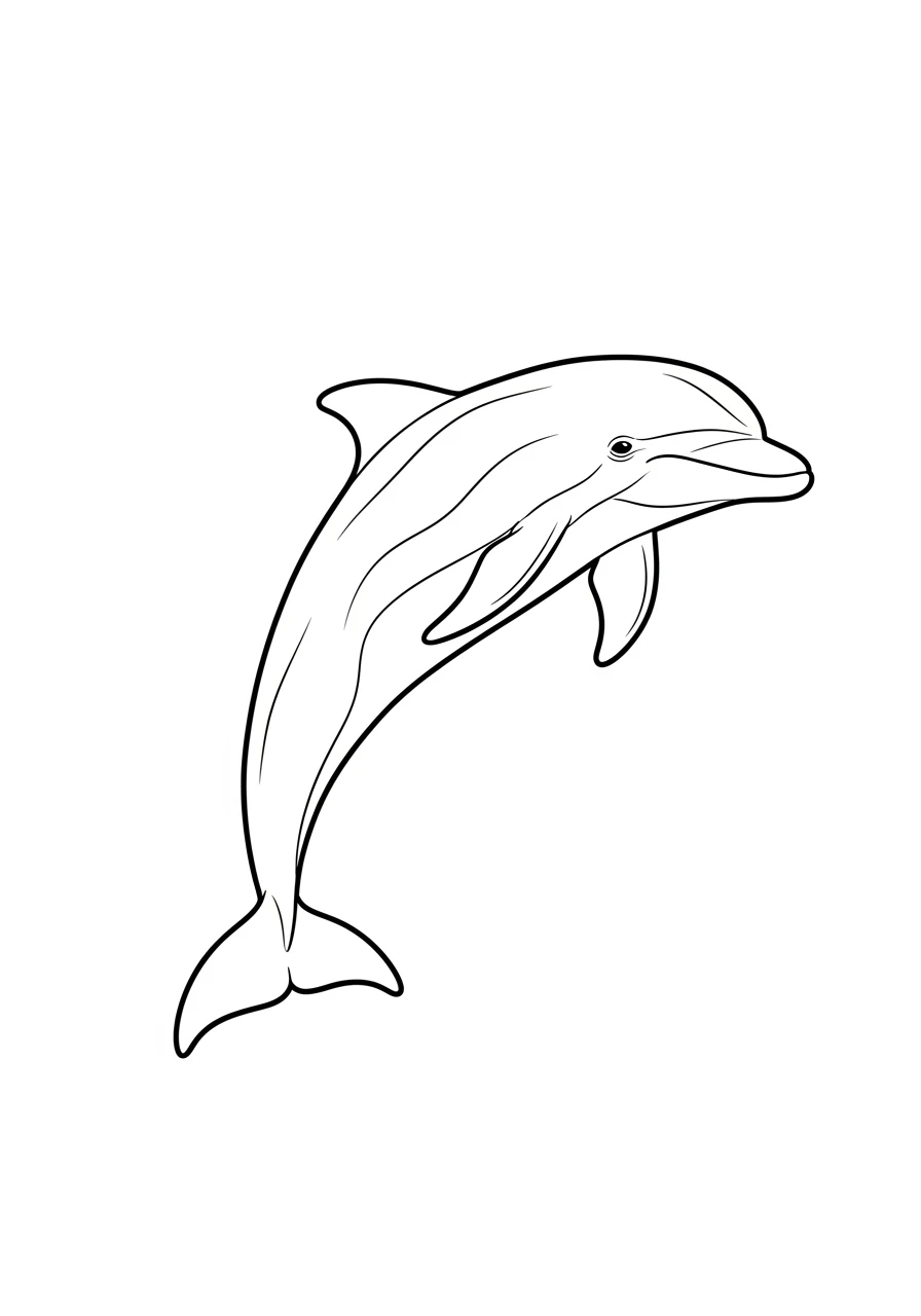 Ein springender Delfin