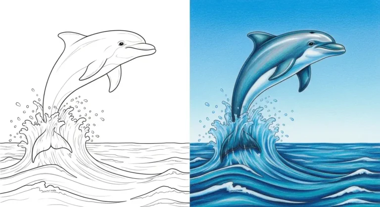 Ausmalbild Delfin Ausmalbild