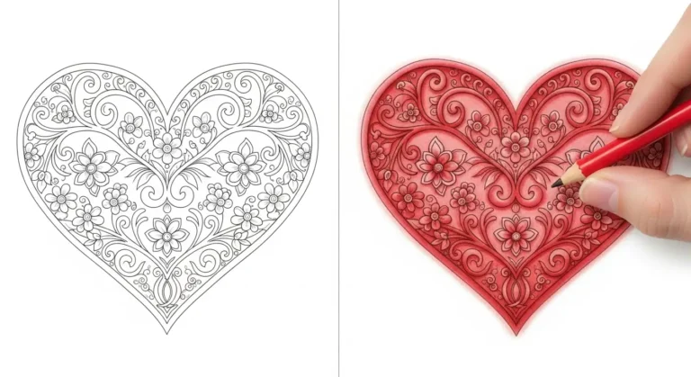 Ausmalbild Herz Ausmalbild
