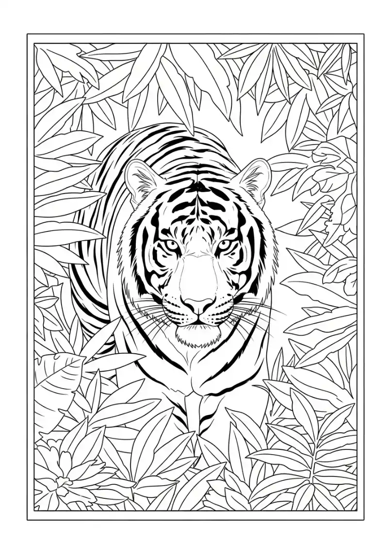 Tiger im dichten Dschungel