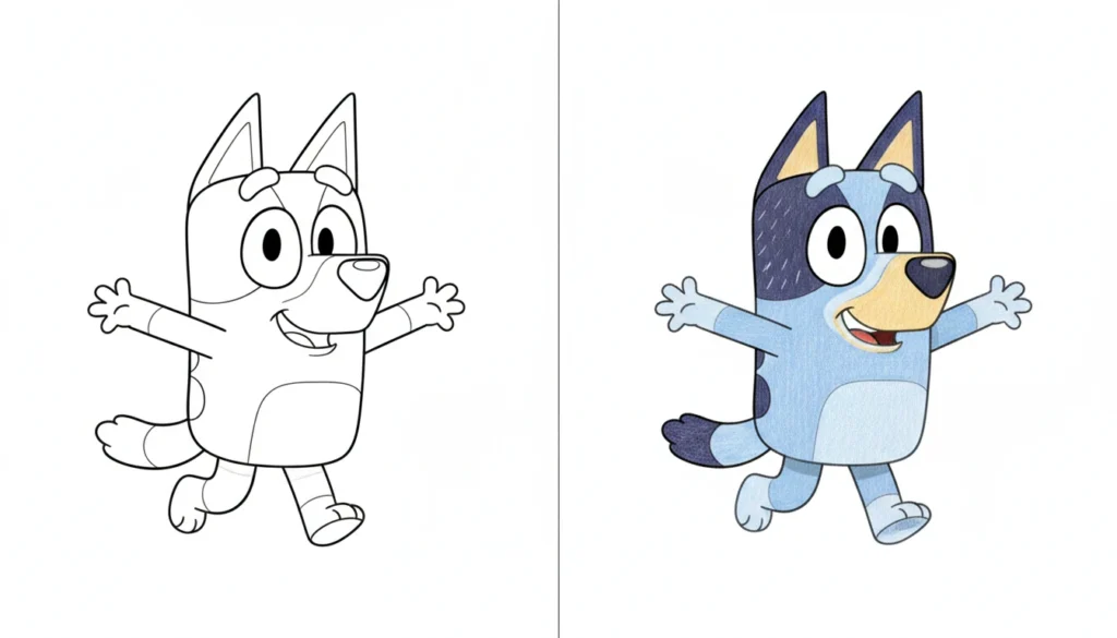 Bluey Ausmalbilder Ausmalbild