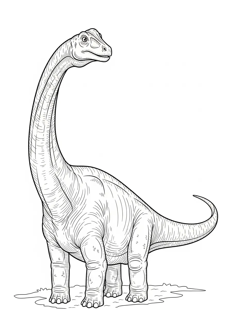 Diplodocus mit langem Schwanz