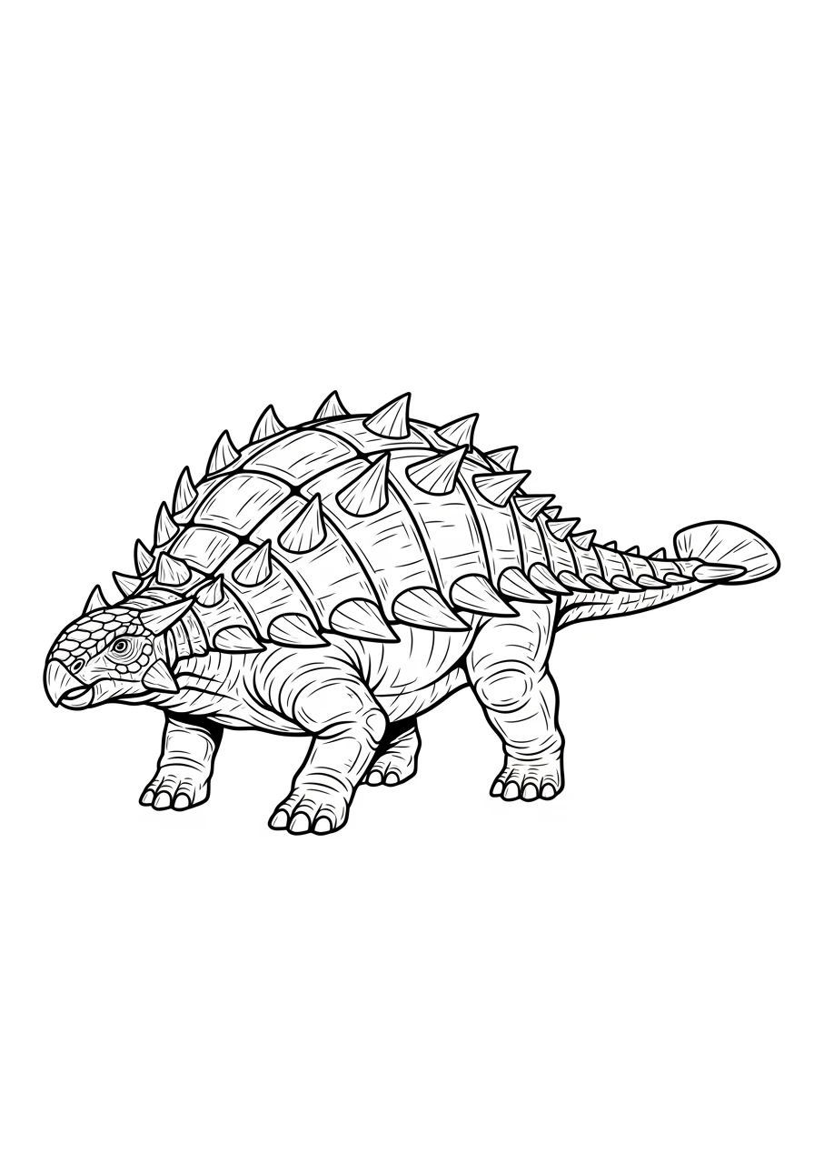 Gepanzerter Ankylosaurus mit Keulenschwanz