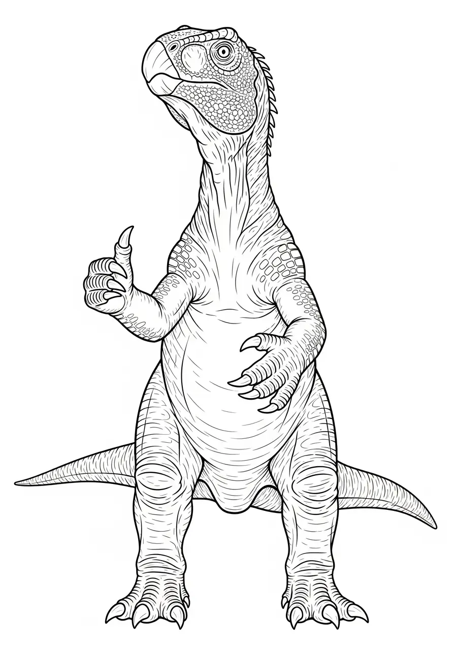 Iguanodon mit seinen Daumenkrallen