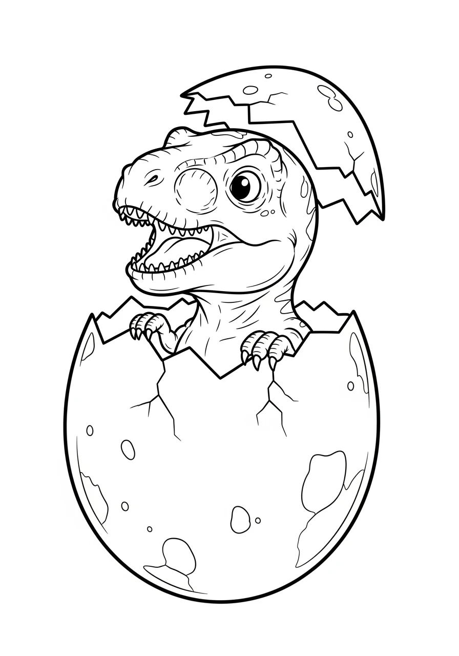 Schlüpfender Baby-Dinosaurier