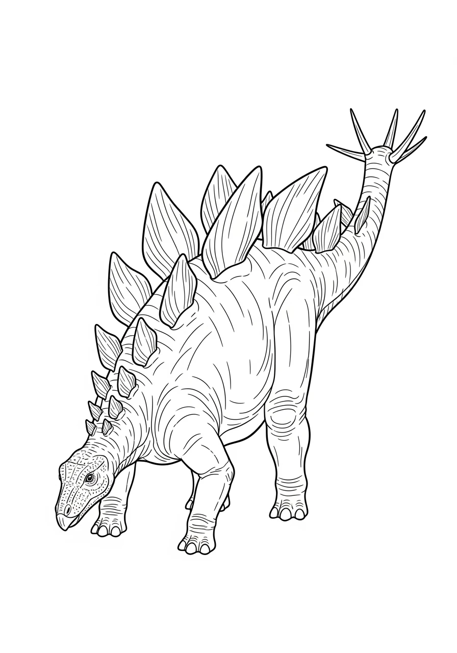 Stegosaurus mit markanten Rückenplatten