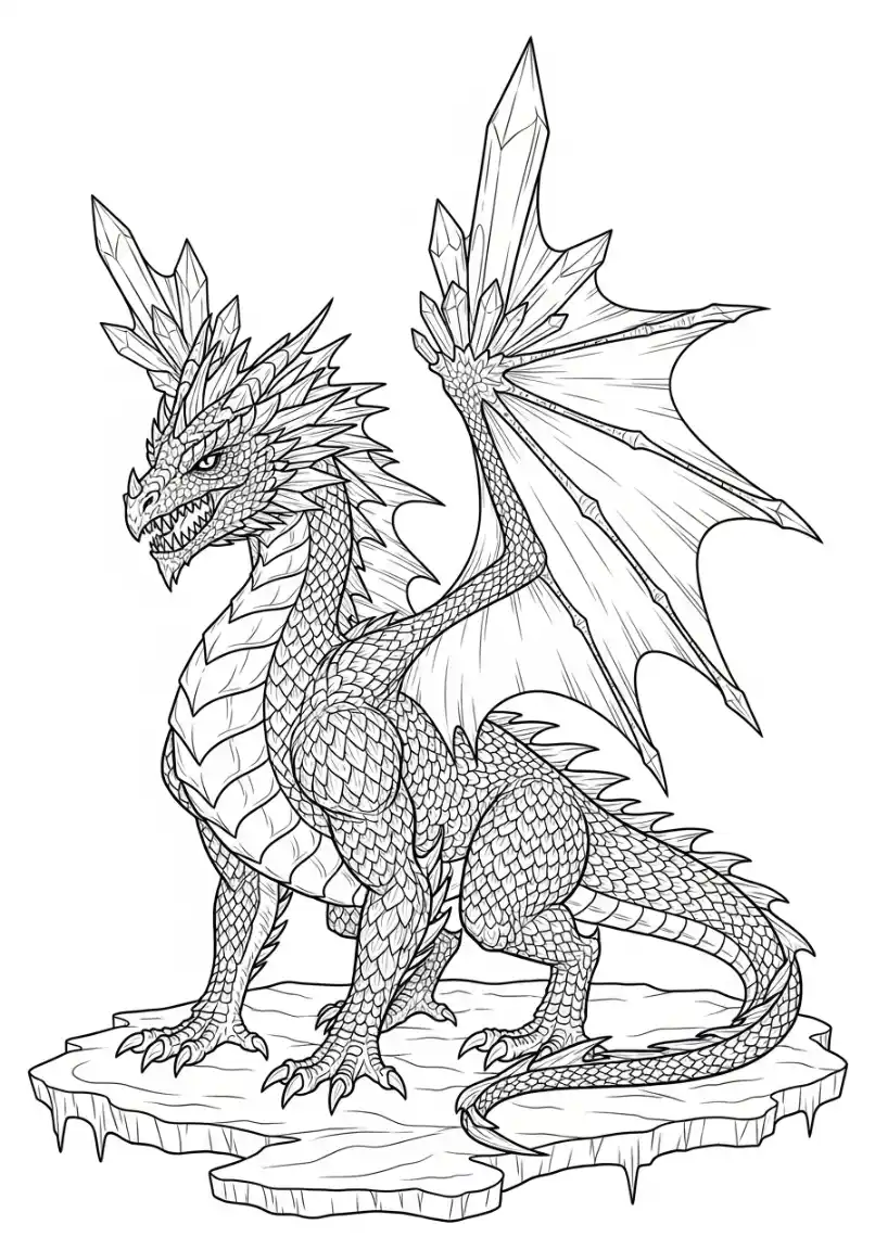 Eisdrache Ausmalbild